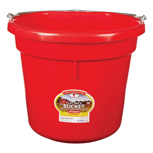 Little Giant Flat Back Bucket Red20Qt P20FBRED6